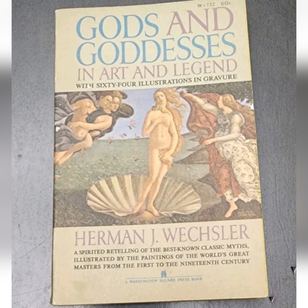 gods and goddesses in art abd legend, by Herman j. Wechsler 1961 PB. Rare item